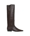 Staud 'wally' Leather Boots In Black