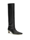 Staud Wally Leather High Boots In Black