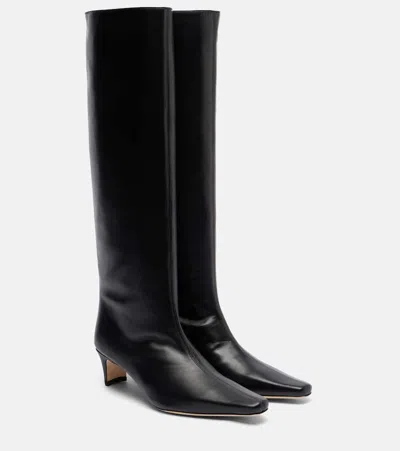 STAUD WALLY LEATHER KNEE-HIGH BOOTS