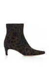Staud Wally Leopard-print Leather Ankle Boots In Multi