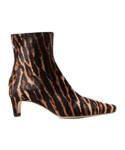 Staud Wally Leopard Printed Boots In Black