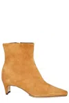 Staud Women's Wally 45mm Suede Ankle Boots In Tan