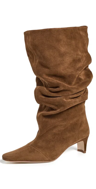 Staud Wally Slouch Boots Cigar In Brown