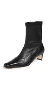 Staud Wally Leather Ankle Boots In Black