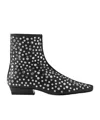 Staud Wally Studded Leather Ankle Boots In Black