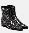 Staud Wally Studded Leather Ankle Boots In Black