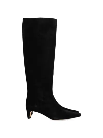 Staud Wally Suede Boots In Black