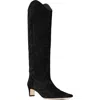 Staud Women's Western Wally Suede Tall Boots In Black