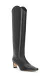 Staud Wally Western Boot In Black Leather