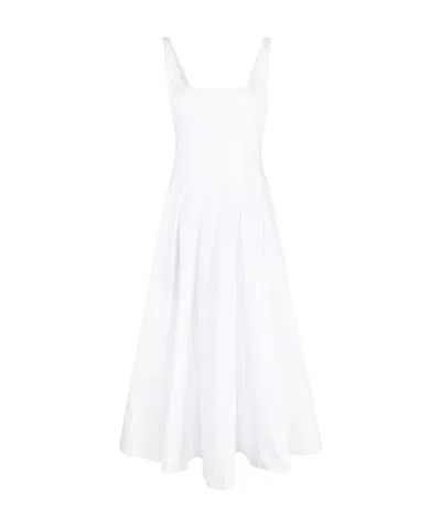 Staud Wells Poplin Mini Dress In White