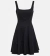 Staud Wells Cotton Minidress In 黑色