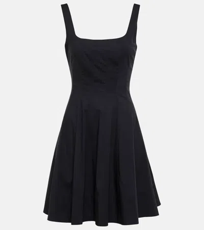 Staud Wells Cotton Minidress In 黑色