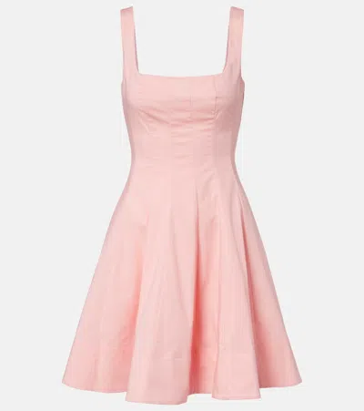 Staud Wells Cotton Minidress In Pink