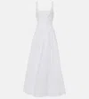 Staud Wells Poplin Mini Dress In White