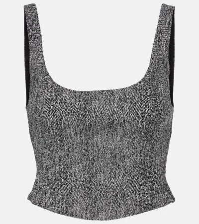 Staud Wells Cropped Top In Grey