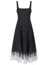 Staud Wells Mini Dress In Onyx Tie Dye