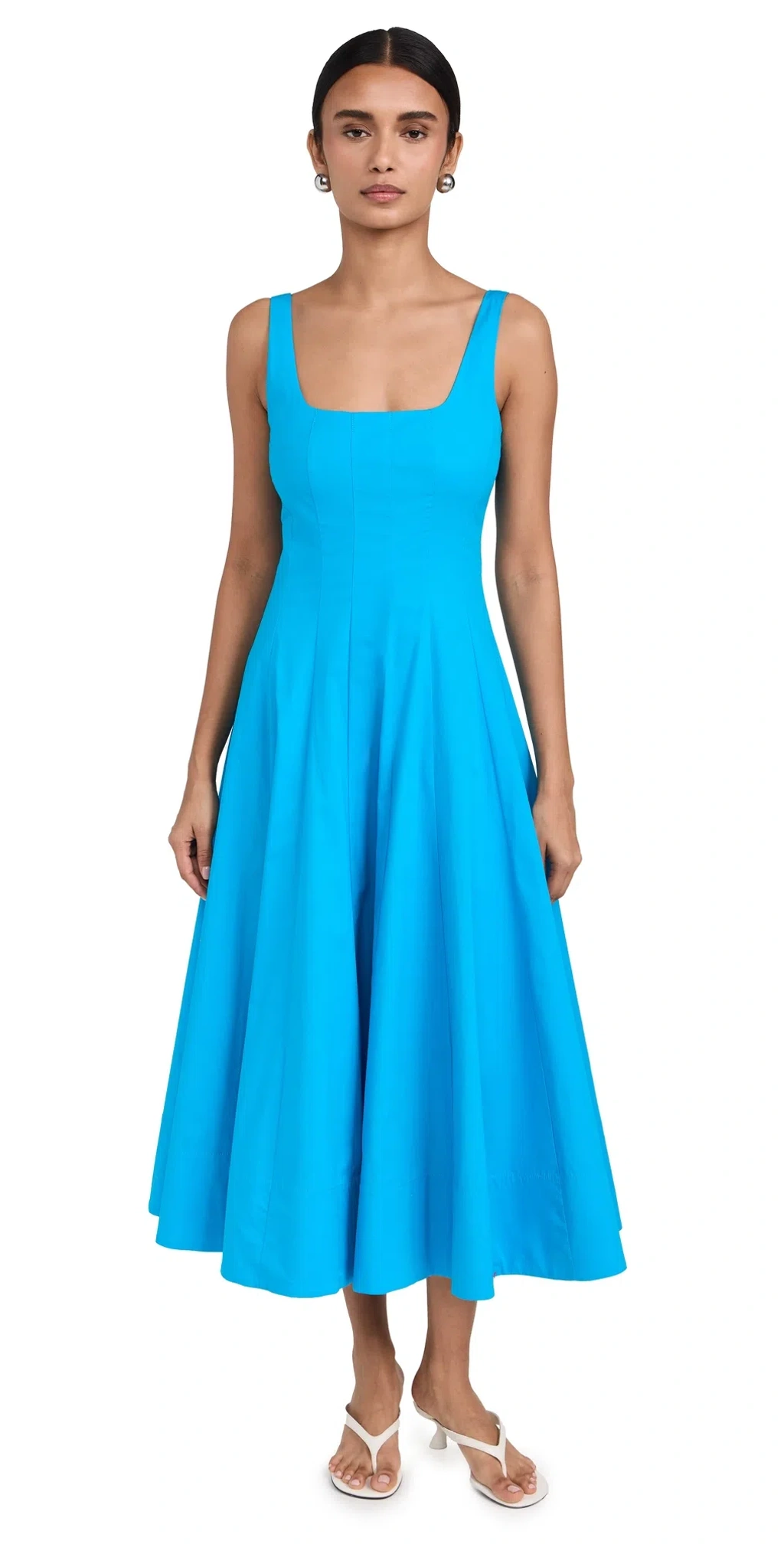 Staud Wells Dress Aquatic Blue | ModeSens