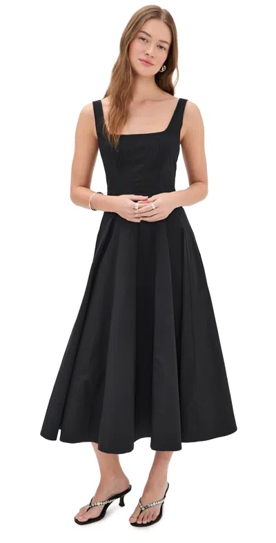 Staud Wells Dress In Black In Multi