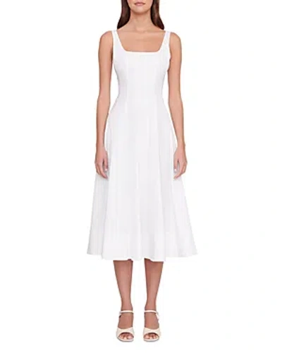 Staud Wells Poplin Mini Dress In White