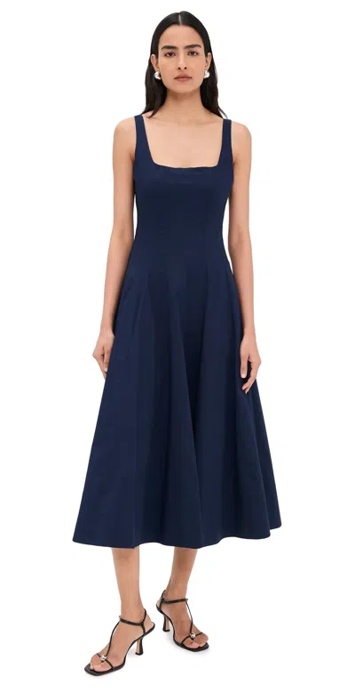 Staud 'wells' Dress In Blue