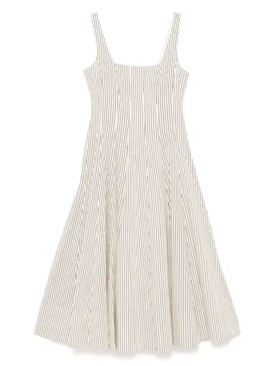 Staud Wells Dress In Neutrals