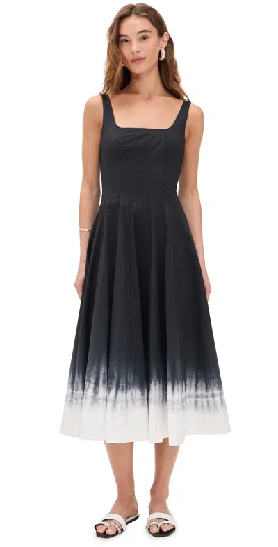 STAUD WELLS DRESS ONYX OMBRE