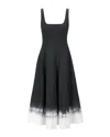 Staud Wells Mini Dress In Onyx Tie Dye In Black