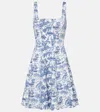 Staud Mini Wells Dress In Blau