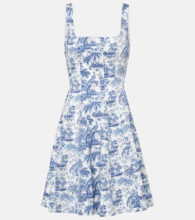 STAUD WELLS FLORAL COTTON MINIDRESS