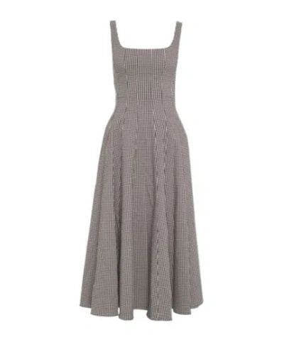 Staud Wells Midi Dress In Gray