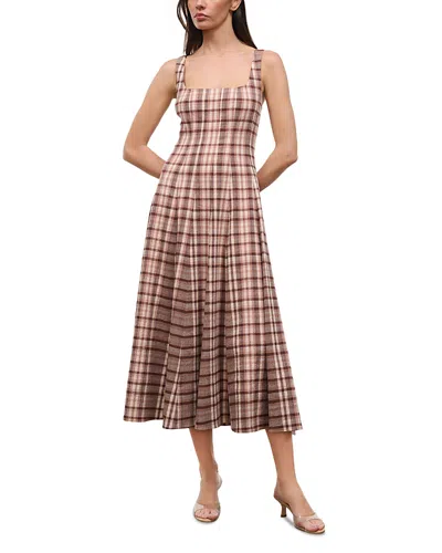 Staud Wells Midi Dress In Multi
