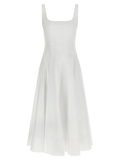 Staud Wells Midi Dress In White
