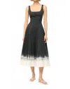 Staud Wells Mini Dress In Onyx Tie Dye In Black