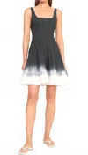 Staud Wells Mini Dress In Onyx Tie Dye In Multi