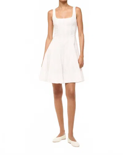 Staud Wells Mini Dress In White