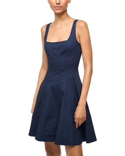 Staud Wells Mini Dress In Blue