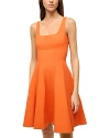Staud Mini Wells Dress In Tangerine