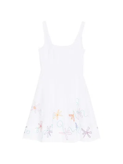 Staud Wells Mini Dress In White