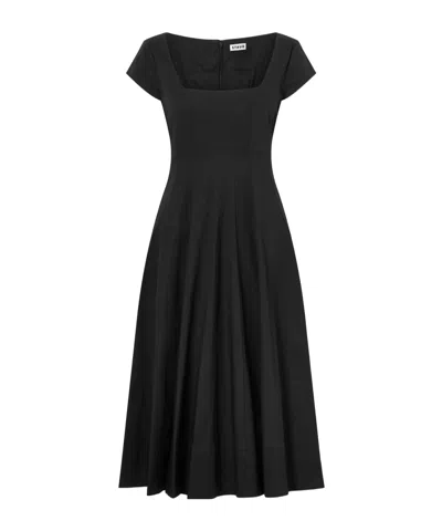 Staud Wells Patchwork Dress In Black