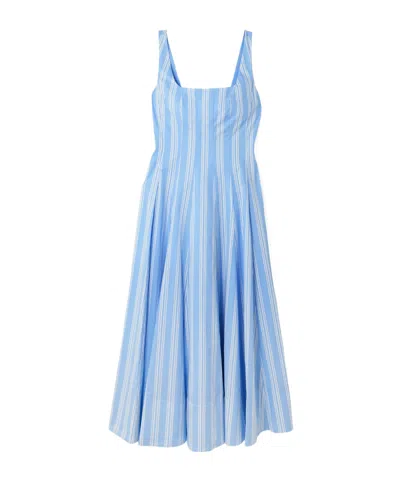 STAUD STAUD WELLS STRIPED SLEEVELESS MINI DRESS