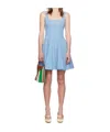 STAUD WELLS PINSTRIPE DRESS