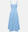 Staud Mini Wells Dress In Blue