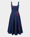 Staud Wells Poplin Midi Dress