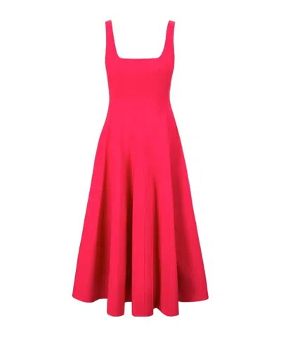 Staud Wells Sleeveless Maxi Dress In Red