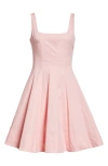 Staud Wells Poplin Mini-dress In Pearl Pink