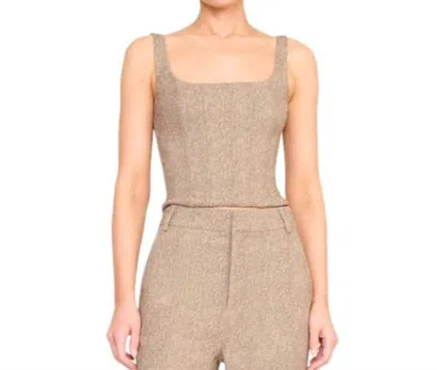 Staud Wells Top In Mocha In Brown