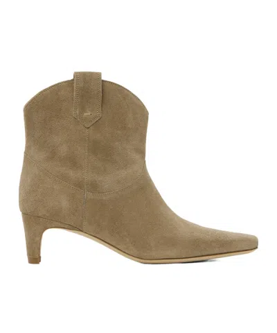 Staud Western Wally Ankle Boots In Brown