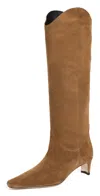 Staud Wally Suede Knee Boots In Tan