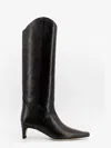Staud Western Wally Leather Boot In Black