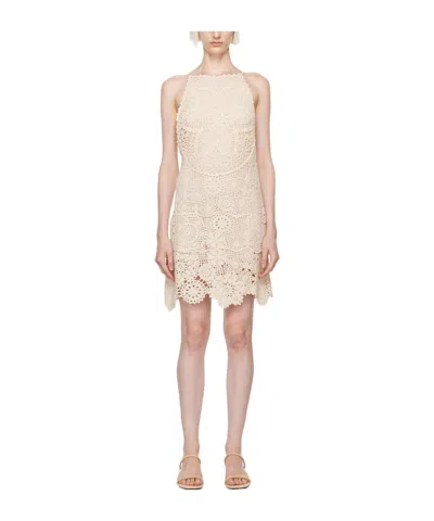Staud Whimsy Backless Dress In Nude